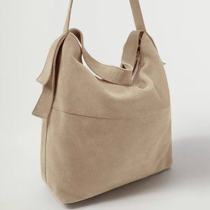 Mango Genuine Leather Bag in Cream